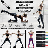 13-Pcs Intey Resistance Band Home Workout Set