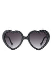 Women Mod Colorful Party Heart Shaped Sunglasses