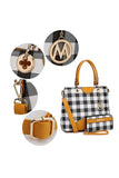 MKF Gabriella Checkers Handbag with Wallet by Mia