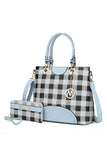 MKF Gabriella Checkers Handbag with Wallet by Mia