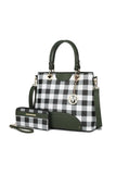 MKF Gabriella Checkers Handbag with Wallet by Mia