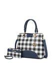 MKF Gabriella Checkers Handbag with Wallet by Mia