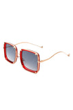 Classic Square Retro Tinted Fashion Sunglasses