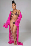 CHIC CROCHET COVER-UP KIMONO