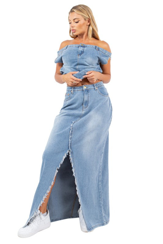 SAVVY FASHION DENIM 2PCS SET