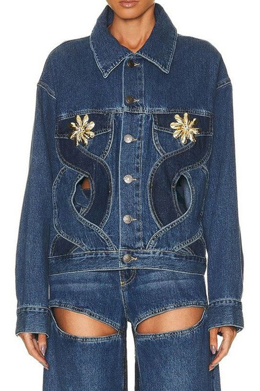 DENIM STAR FASHION JACKET