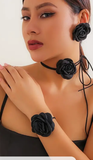 3 Pc Rose Necklace Set