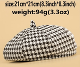 Classic Houndstooth Beret