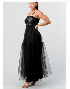 Bustier BodiceTulle Maxi Dress