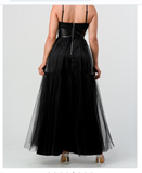 Bustier BodiceTulle Maxi Dress