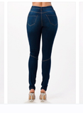 Distressed Knee High Rise Skinny Jeans